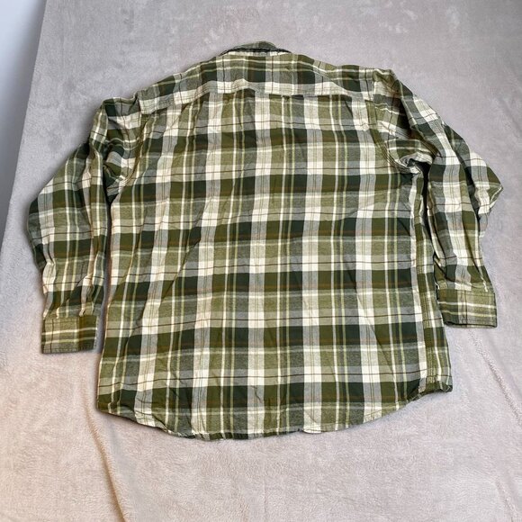 RedHead Mens Shirt XL Green Plaid Button-Up Long Sleeve 100% Cotton Casual Outdo - Picture 11 of 11